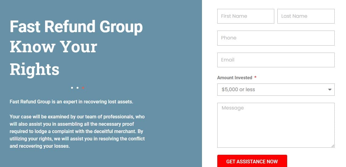 Fast Refund Group Homepage