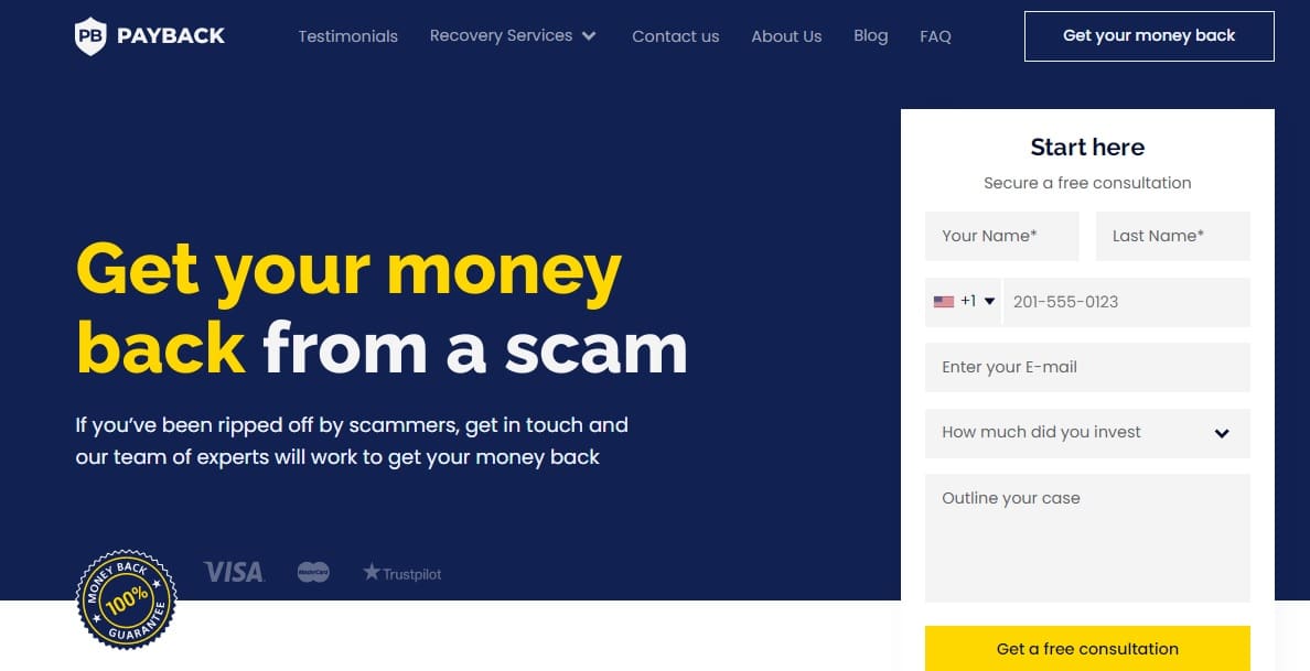 Payback Ltd Homepage