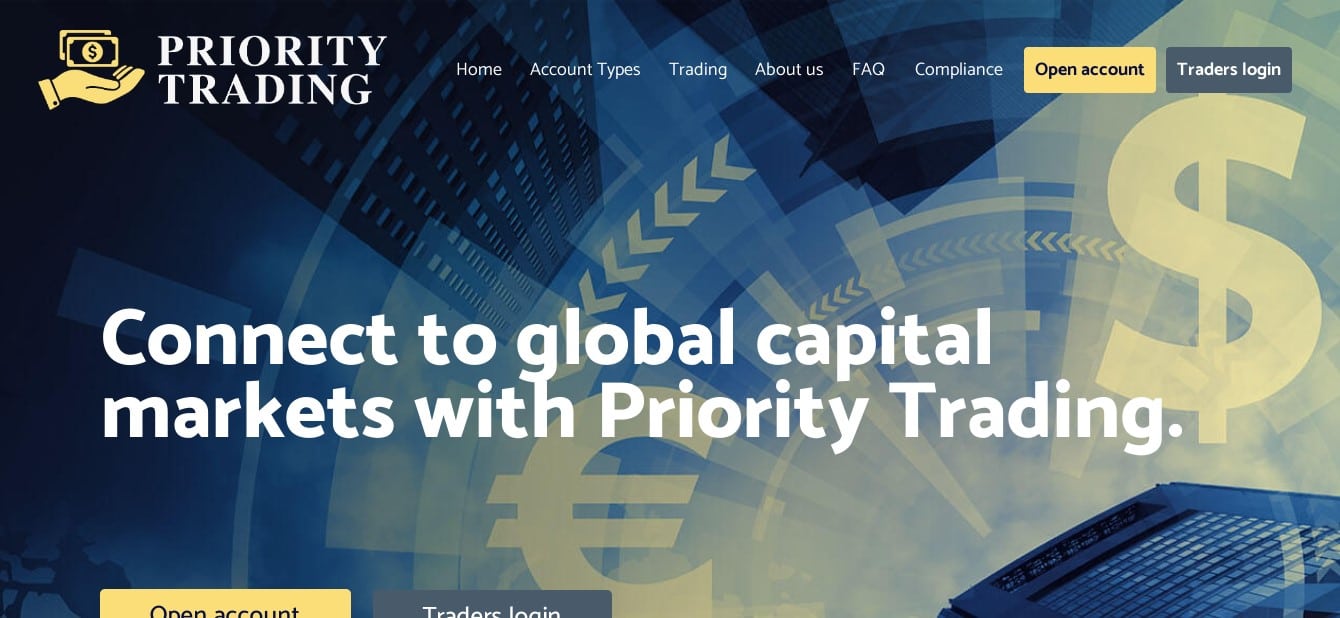 Priority Trading website