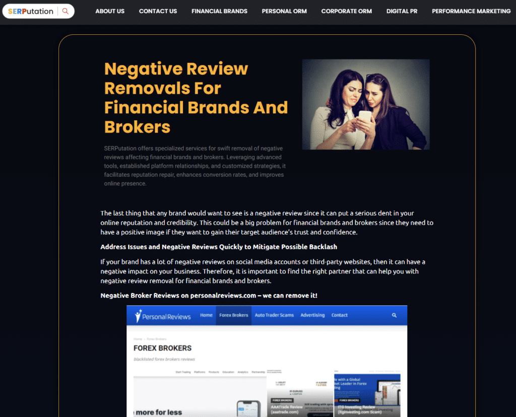 Negative Review Removals For Financial Brands And Brokers