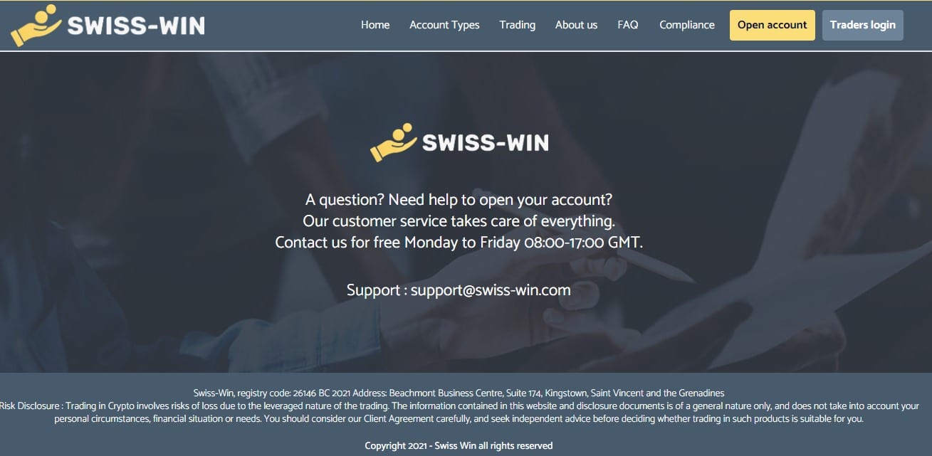 Swiss Win customer support