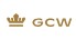 GCW logo featuring a small gold crown above the initials GCW