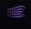 Abstract purple wave made of stacked curved lines on a dark background on a black gradient backdrop